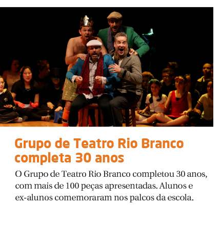 Grupo de Teatro Rio Branco completa 30 anos