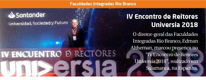 Diretor-Geral participa do IV Encontro de Reitores Universia 2018 em Salamanca