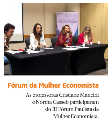 Professoras participam de Fórum Paulista da Mulher Economista