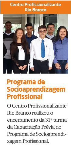 Encerramento da 31ª turma do Programa de Socioaprendizagem Profissional